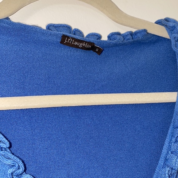 J. McLaughlin V-Neck Sweater Top in Blue - Picture 3 of 9